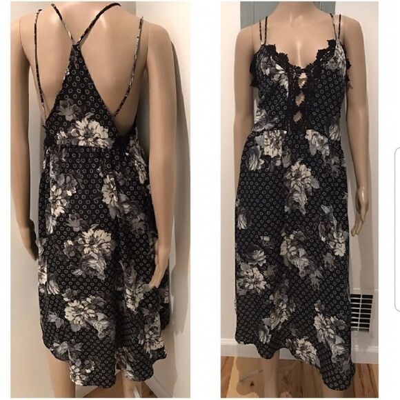 Free People Floral Lace Flowy Dress - Picture 1 of 7